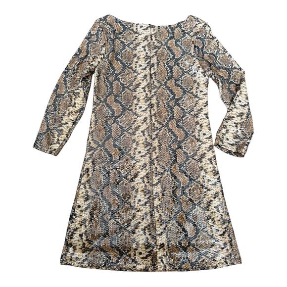 Isle Apparel Snakeskin Print Sequin Shift Dress XS NWT – Party Cocktail - Picture 4 of 4